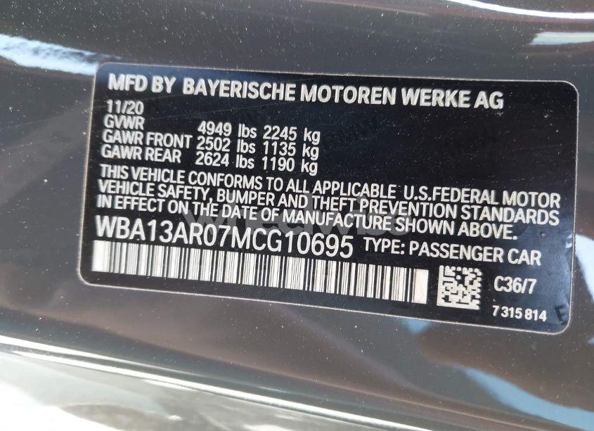 Photo 9 of 2021 Bmw M440i XDRIVE (VIN WBA13AR07MCG10695)