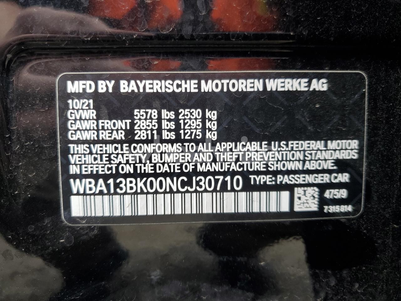 Photo 13 of 2022 BMW M550XI (VIN WBA13BK00NCJ30710)