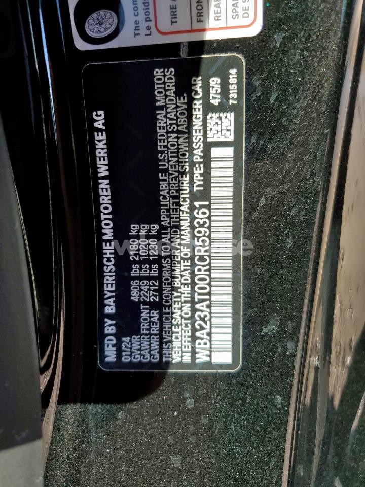 Photo 12 of 2024 BMW 430I (VIN WBA23AT00RCR59361)