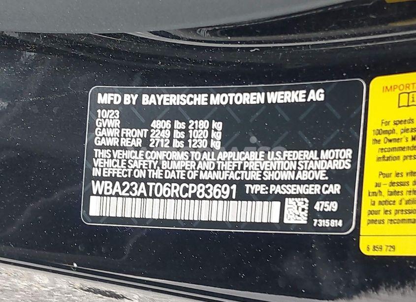 Photo 9 of 2024 Bmw 4 SERIES 430I (VIN WBA23AT06RCP83691)