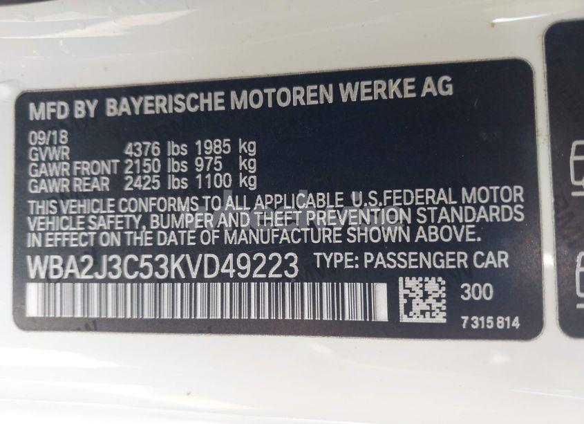 Photo 9 of 2019 Bmw 230i XDRIVE (VIN WBA2J3C53KVD49223)