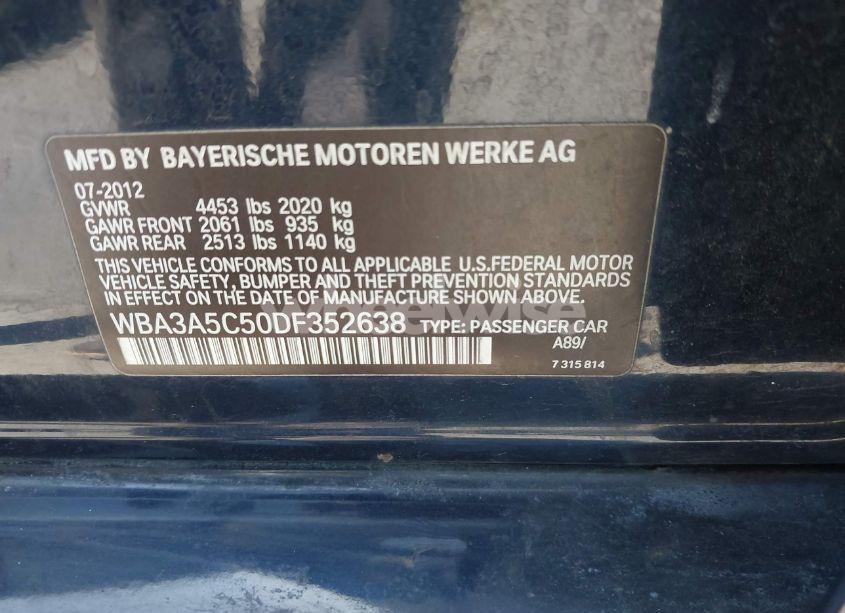 Photo 9 of 2013 Bmw 328i (VIN WBA3A5C50DF352638)