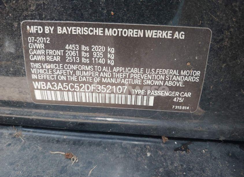 Photo 9 of 2013 Bmw 328i (VIN WBA3A5C52DF352107)