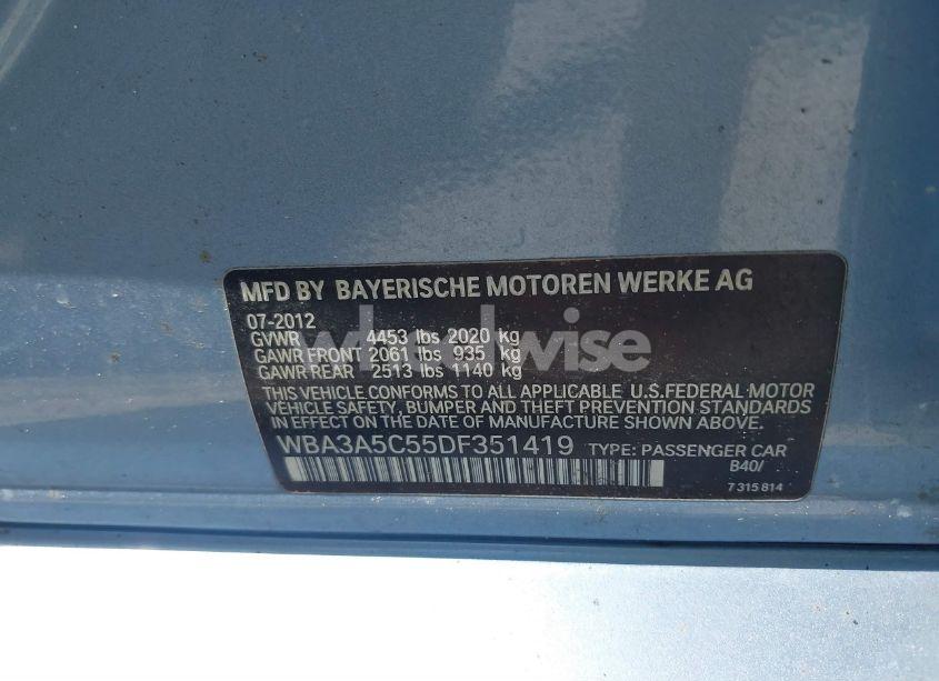 Photo 9 of 2013 Bmw 328i (VIN WBA3A5C55DF351419)