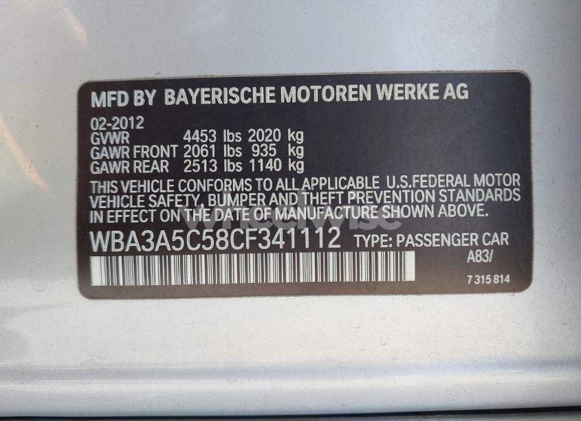 Photo 9 of 2012 Bmw 328i (VIN WBA3A5C58CF341112)