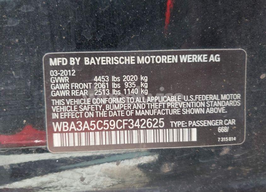 Photo 9 of 2012 Bmw 328i (VIN WBA3A5C59CF342625)