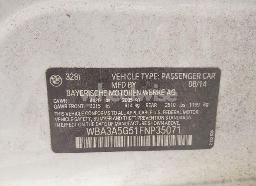 Photo 9 of 2015 Bmw 328i (VIN WBA3A5G51FNP35071)