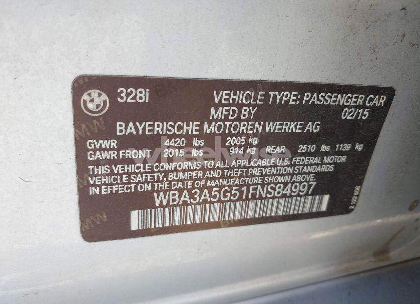 Photo 9 of 2015 Bmw 328i (VIN WBA3A5G51FNS84997)