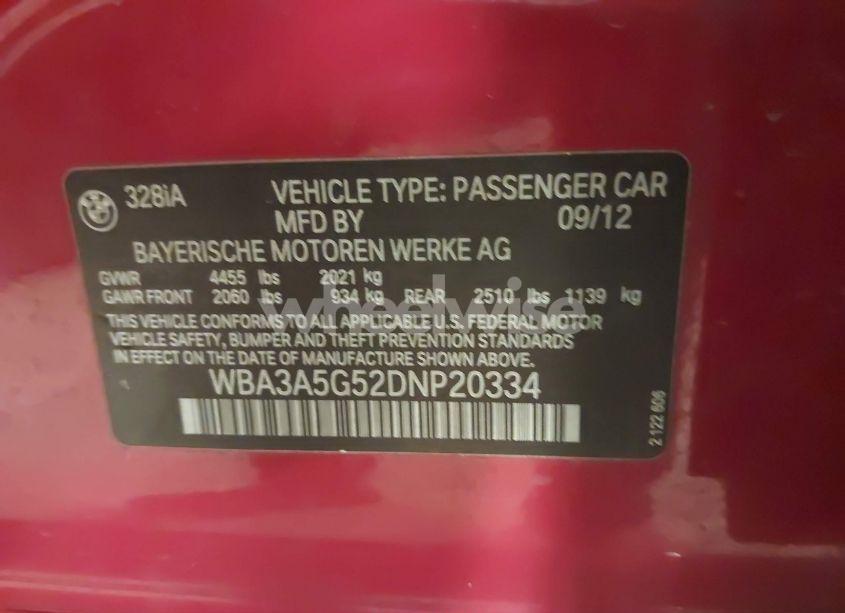 Photo 9 of 2013 Bmw 328i (VIN WBA3A5G52DNP20334)