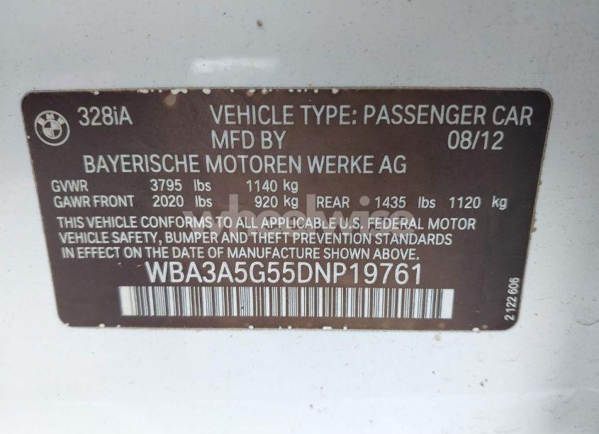 Photo 9 of 2013 Bmw 328i (VIN WBA3A5G55DNP19761)