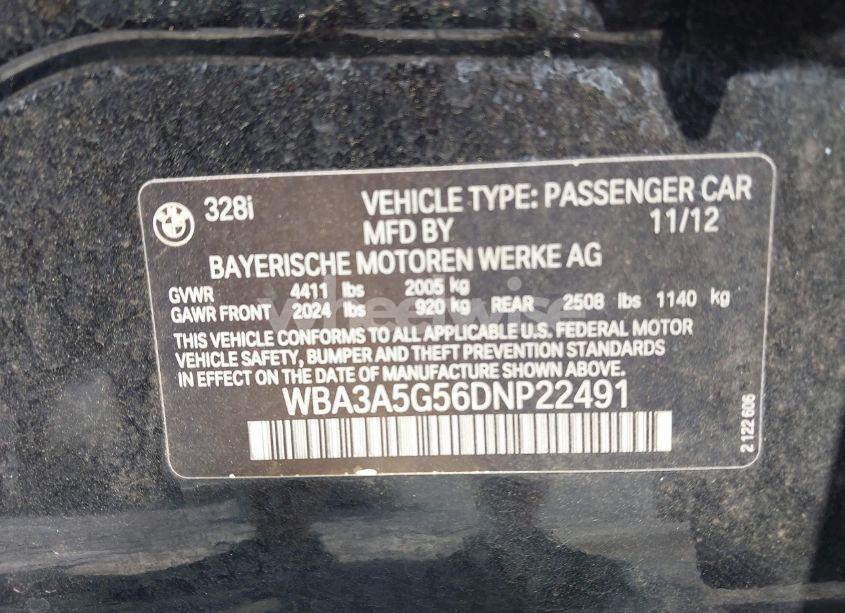 Photo 9 of 2013 Bmw 328i (VIN WBA3A5G56DNP22491)