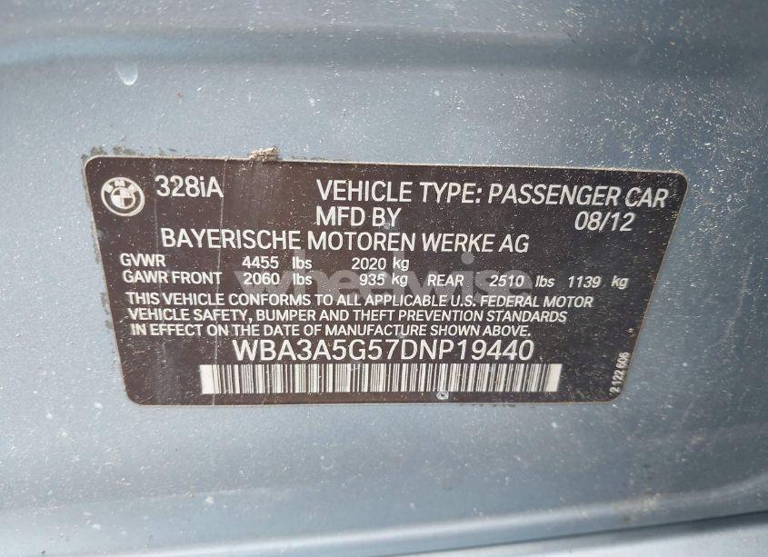 Photo 9 of 2013 Bmw 328i (VIN WBA3A5G57DNP19440)