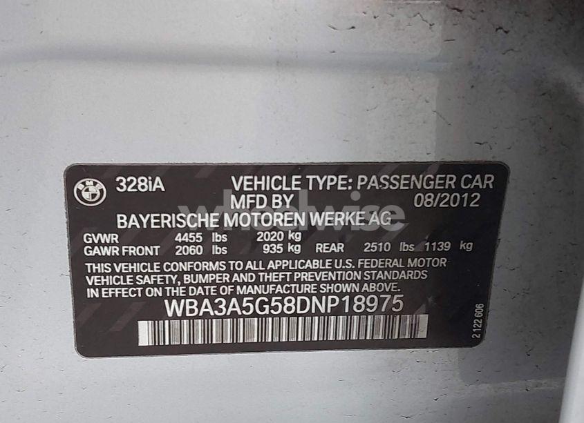 Photo 9 of 2013 Bmw 328i (VIN WBA3A5G58DNP18975)