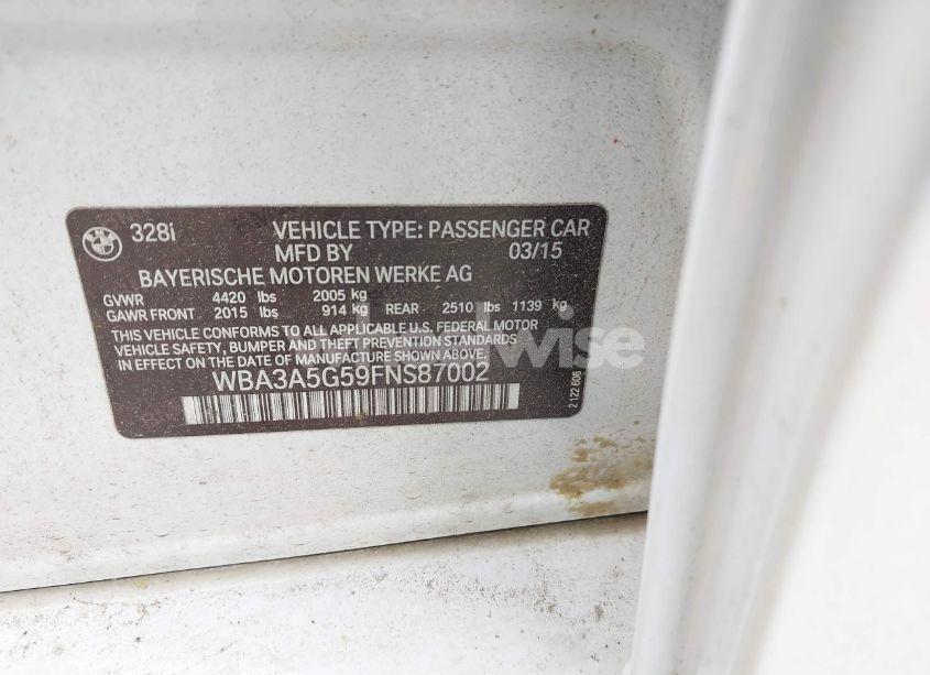 Photo 9 of 2015 Bmw 328i (VIN WBA3A5G59FNS87002)