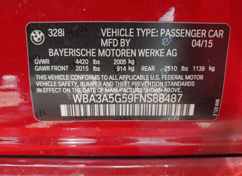 Photo 9 of 2015 Bmw 328i (VIN WBA3A5G59FNS88487)
