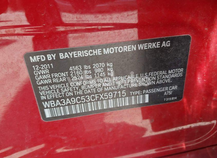 Photo 9 of 2012 Bmw 335i (VIN WBA3A9C53CFX59715)