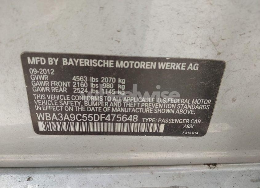 Photo 9 of 2013 Bmw 335i (VIN WBA3A9C55DF475648)