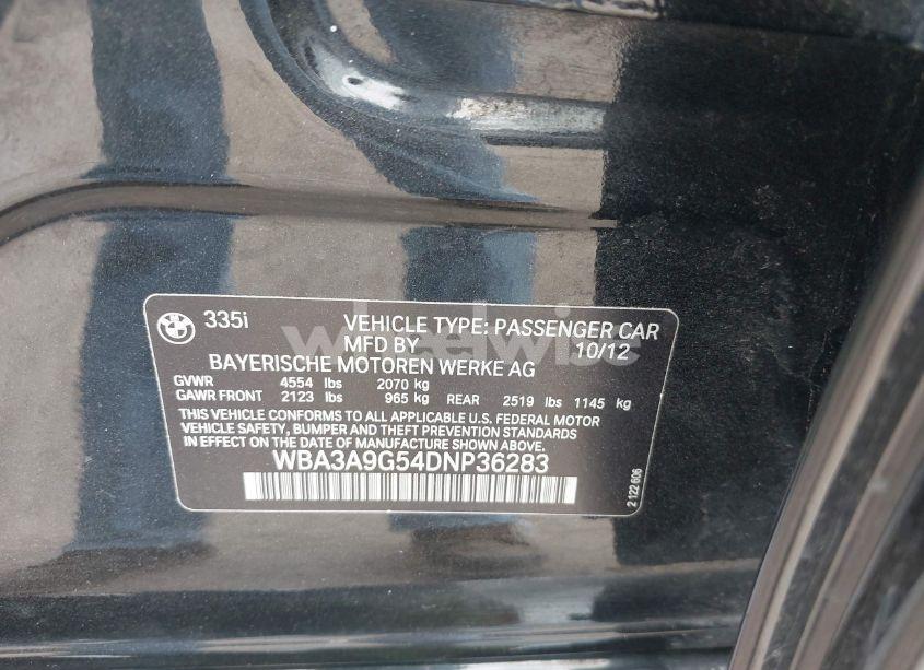 Photo 9 of 2013 Bmw 335i (VIN WBA3A9G54DNP36283)