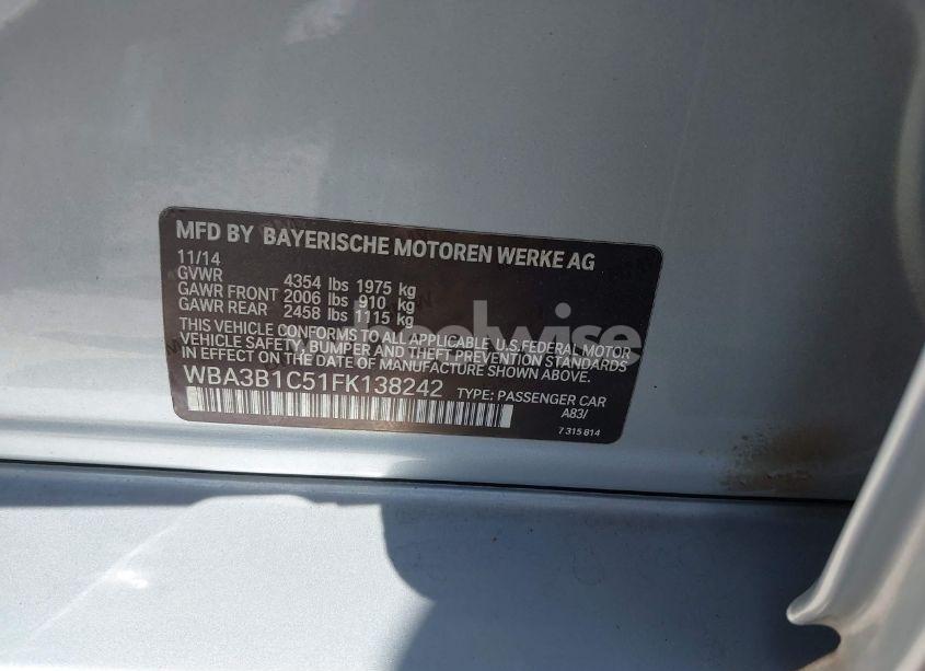 Photo 9 of 2015 Bmw 320i (VIN WBA3B1C51FK138242)