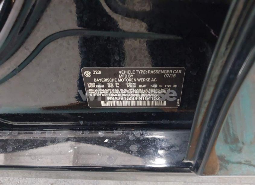 Photo 9 of 2015 Bmw 320i (VIN WBA3B1G50FNT64152)