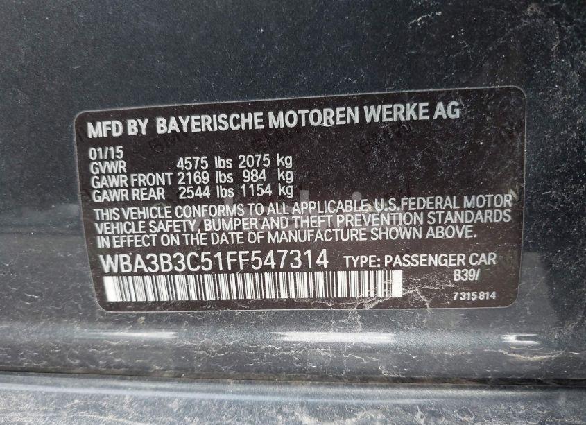 Photo 9 of 2015 Bmw 328i XDRIVE (VIN WBA3B3C51FF547314)