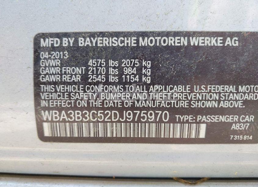 Photo 9 of 2013 Bmw 328i XDRIVE (VIN WBA3B3C52DJ975970)