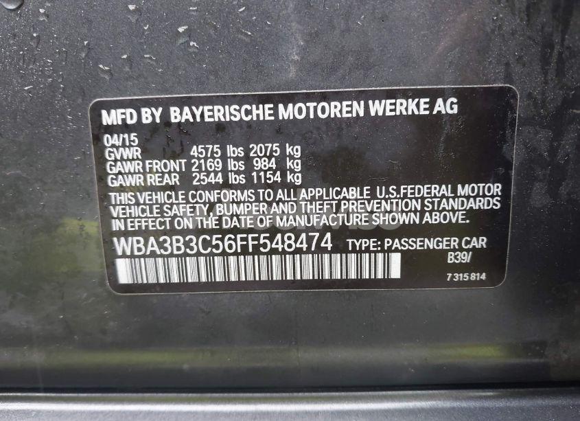 Photo 9 of 2015 Bmw 328i XDRIVE (VIN WBA3B3C56FF548474)