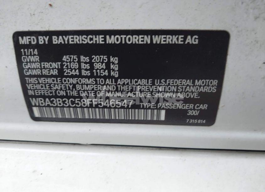 Photo 9 of 2015 Bmw 328i XDRIVE (VIN WBA3B3C58FF546547)