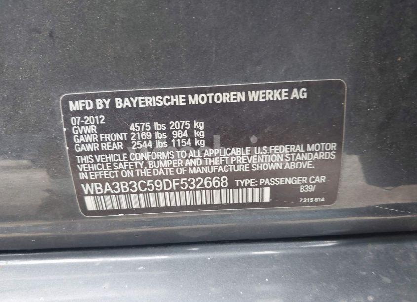 Photo 9 of 2013 Bmw 328i XDRIVE (VIN WBA3B3C59DF532668)