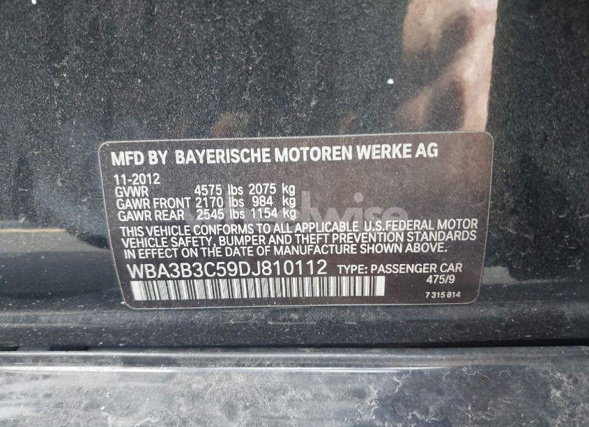 Photo 9 of 2013 Bmw 328i XDRIVE (VIN WBA3B3C59DJ810112)