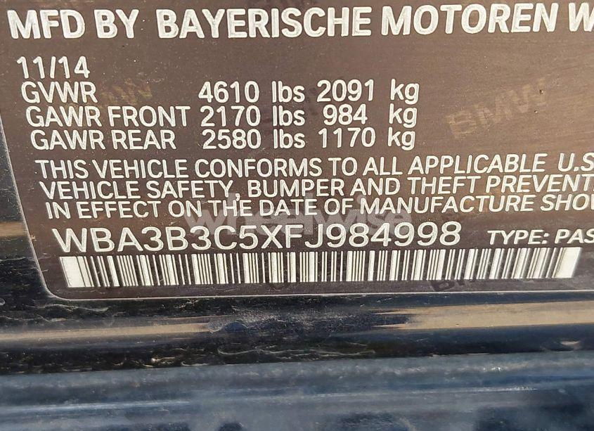 Photo 9 of 2015 Bmw 328i XDRIVE (VIN WBA3B3C5XFJ984998)