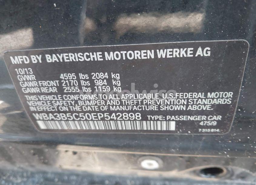 Photo 9 of 2014 Bmw 328i XDRIVE (VIN WBA3B5C50EP542898)