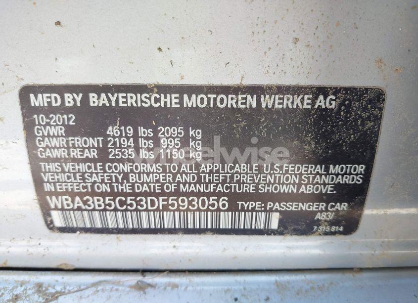 Photo 9 of 2013 Bmw 328i XDRIVE (VIN WBA3B5C53DF593056)