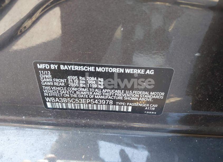 Photo 9 of 2014 Bmw 328i XDRIVE (VIN WBA3B5C53EP543978)