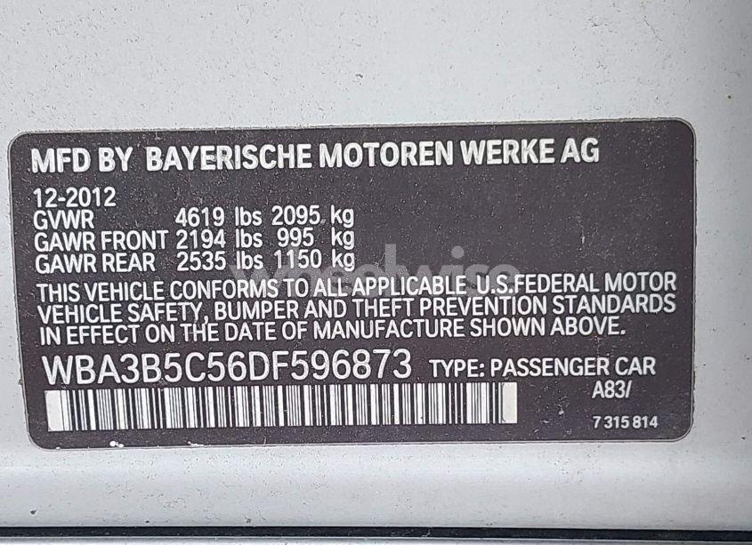 Photo 9 of 2013 Bmw 328i XDRIVE (VIN WBA3B5C56DF596873)