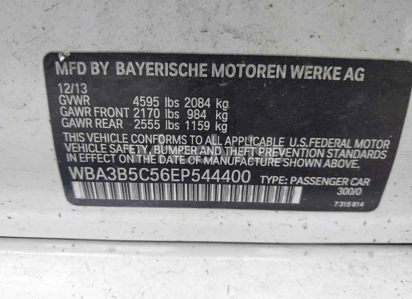 Photo 9 of 2014 Bmw 328i XDRIVE (VIN WBA3B5C56EP544400)