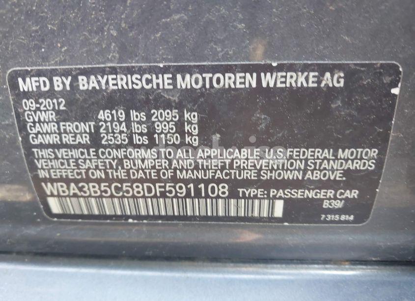 Photo 9 of 2013 Bmw 328i XDRIVE (VIN WBA3B5C58DF591108)