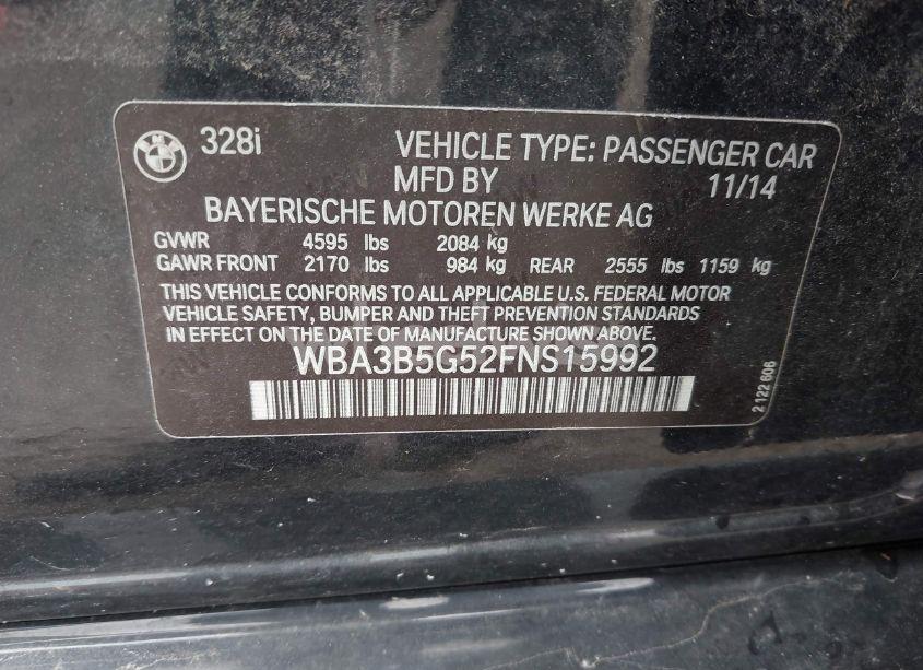 Photo 9 of 2015 Bmw 328i XDRIVE (VIN WBA3B5G52FNS15992)