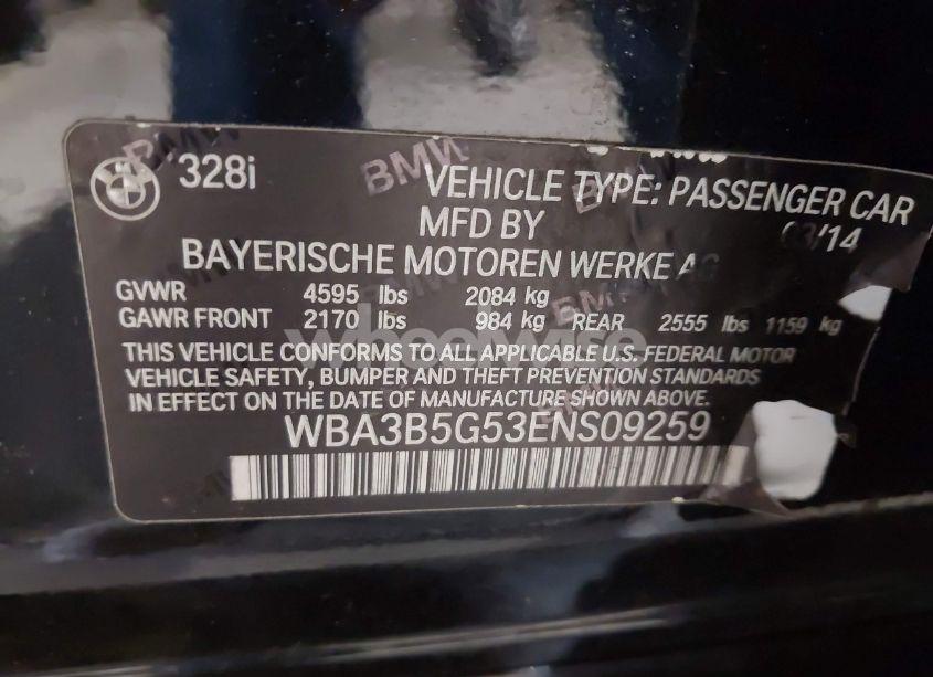 Photo 9 of 2014 Bmw 328i XDRIVE (VIN WBA3B5G53ENS09259)