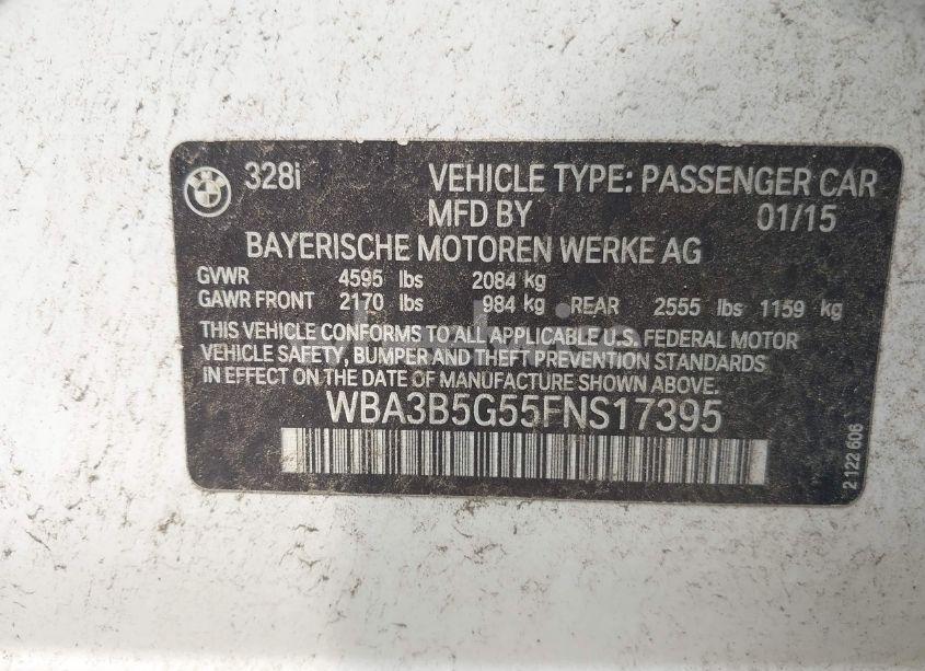 Photo 9 of 2015 Bmw 328i XDRIVE (VIN WBA3B5G55FNS17395)