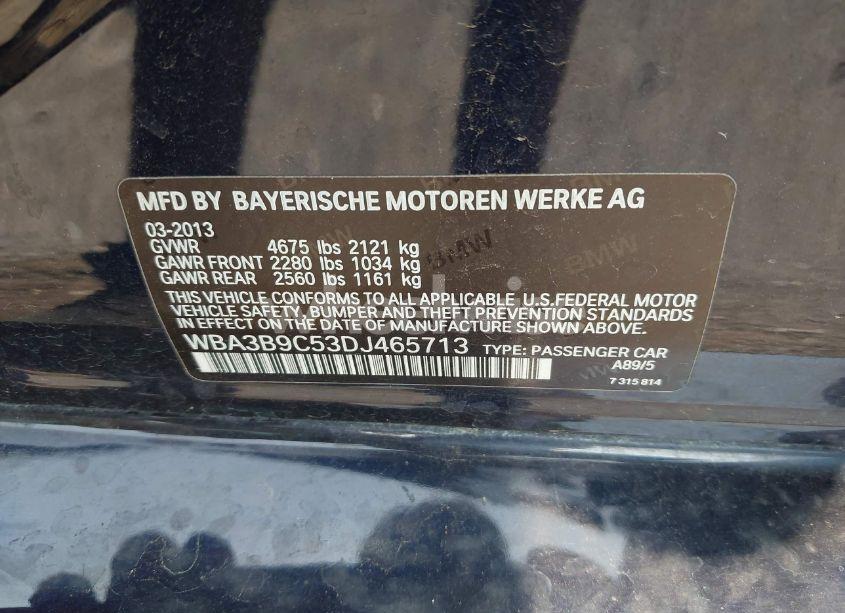 Photo 9 of 2013 Bmw 335i XDRIVE (VIN WBA3B9C53DJ465713)