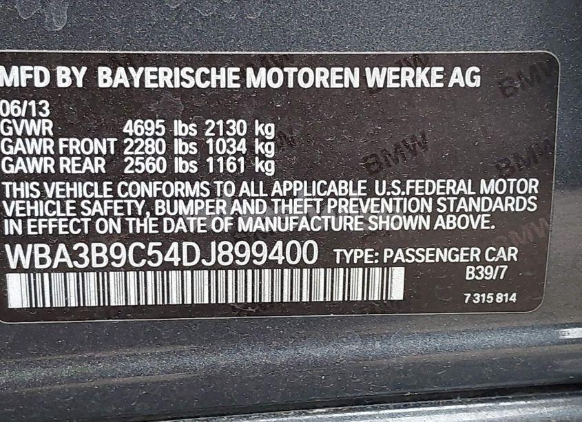Photo 9 of 2013 Bmw 335i XDRIVE (VIN WBA3B9C54DJ899400)