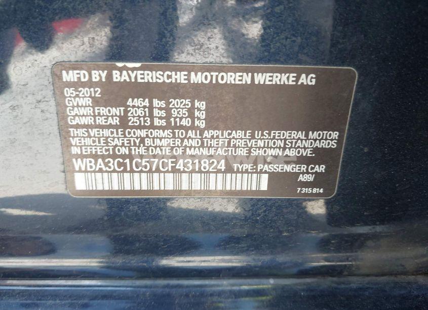 Photo 9 of 2012 Bmw 328i (VIN WBA3C1C57CF431824)