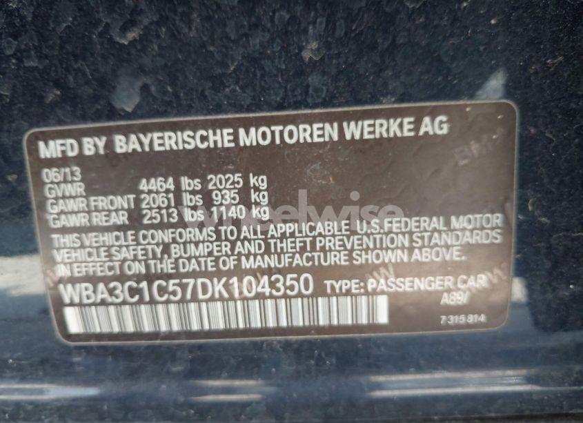 Photo 9 of 2013 Bmw 328i (VIN WBA3C1C57DK104350)
