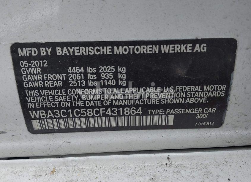 Photo 9 of 2012 Bmw 328i (VIN WBA3C1C58CF431864)