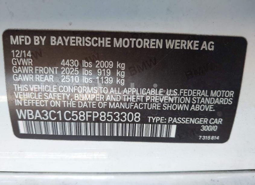Photo 9 of 2015 Bmw 328i (VIN WBA3C1C58FP853308)