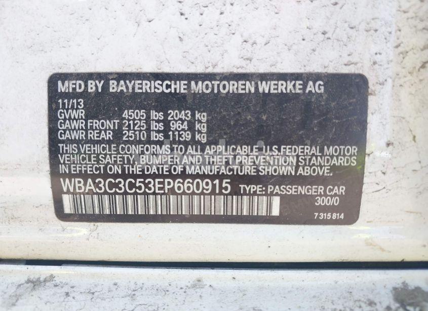 Photo 9 of 2014 Bmw 320i XDRIVE (VIN WBA3C3C53EP660915)