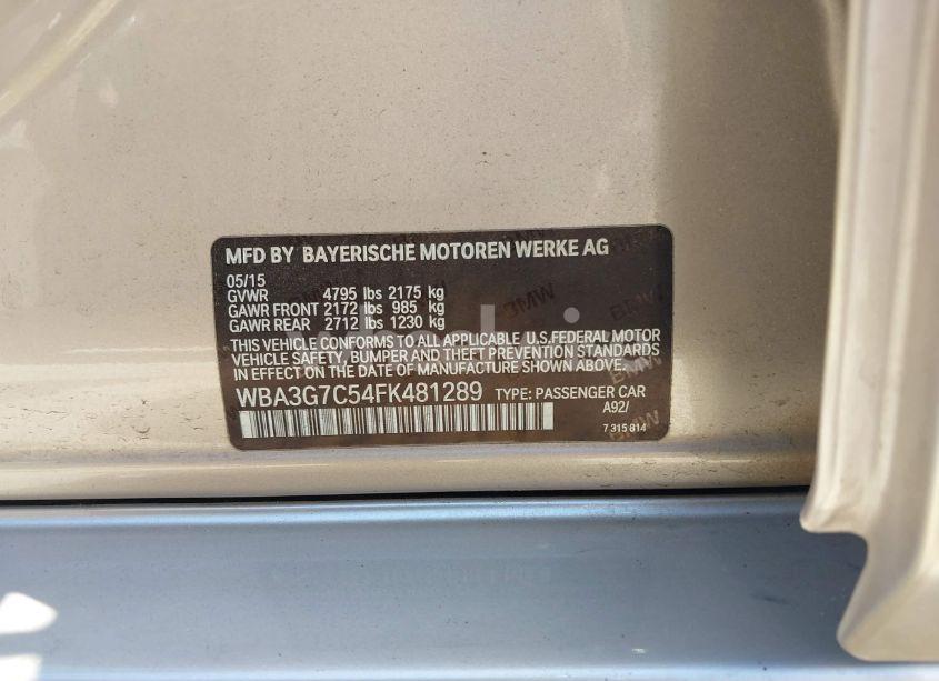 Photo 9 of 2015 Bmw 328i XDRIVE (VIN WBA3G7C54FK481289)