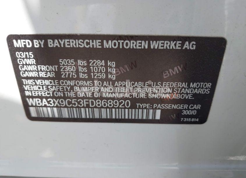 Photo 9 of 2015 Bmw 335i GRAN TURISMO XDRIVE (VIN WBA3X9C53FD868920)
