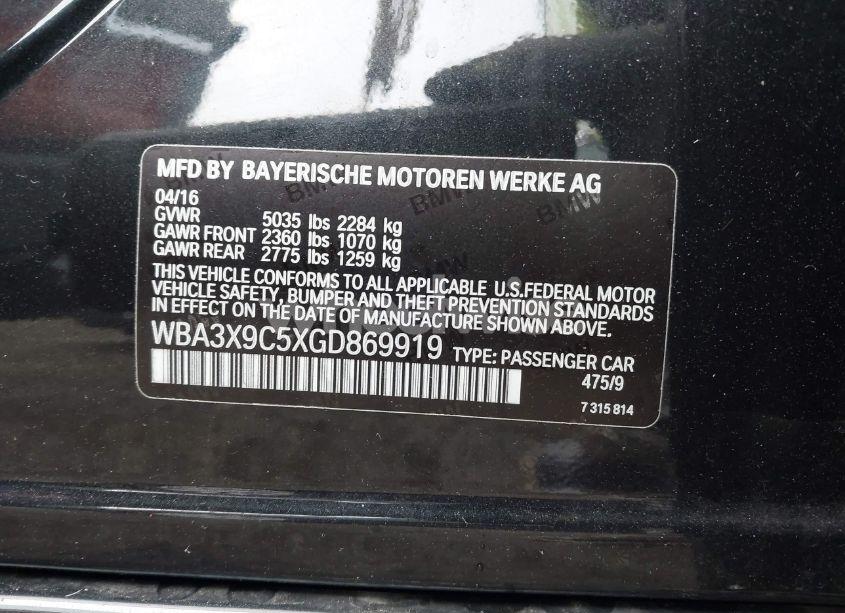 Photo 9 of 2016 Bmw 335i GRAN TURISMO XDRIVE (VIN WBA3X9C5XGD869919)